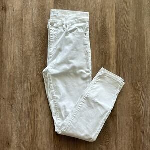 LOFT Modern High Waist Skinny Ankle Jeans White Size 0